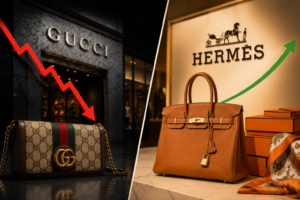 Luxury Fashion Slowdown Deepens in 2026 as Gucci Sales Fall While Hermès Remains Resilient