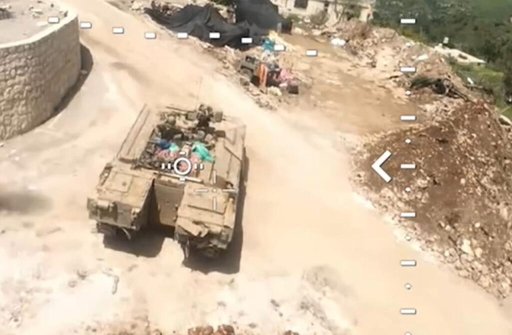 Hezbollah Claims FPV Drone Strike on Israeli Merkava Tank Near Aalma El Chaeb